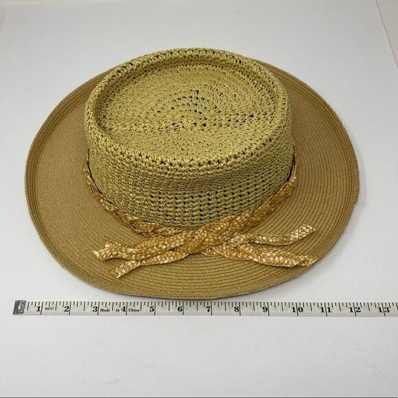 Panama Hat Multiple Natural Straw Blends Braided Band Vacation Summer Beach Hat - Picture 7 of 8